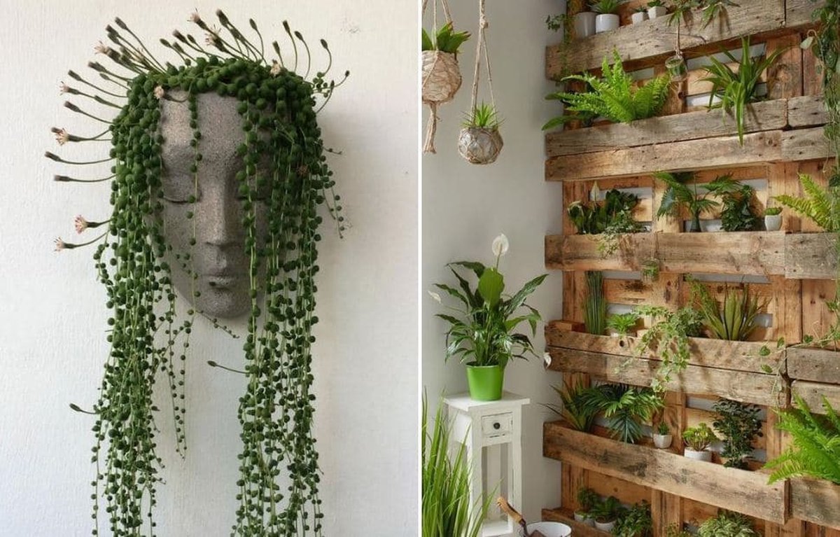 Ejemplo de balcones decorados con plantas