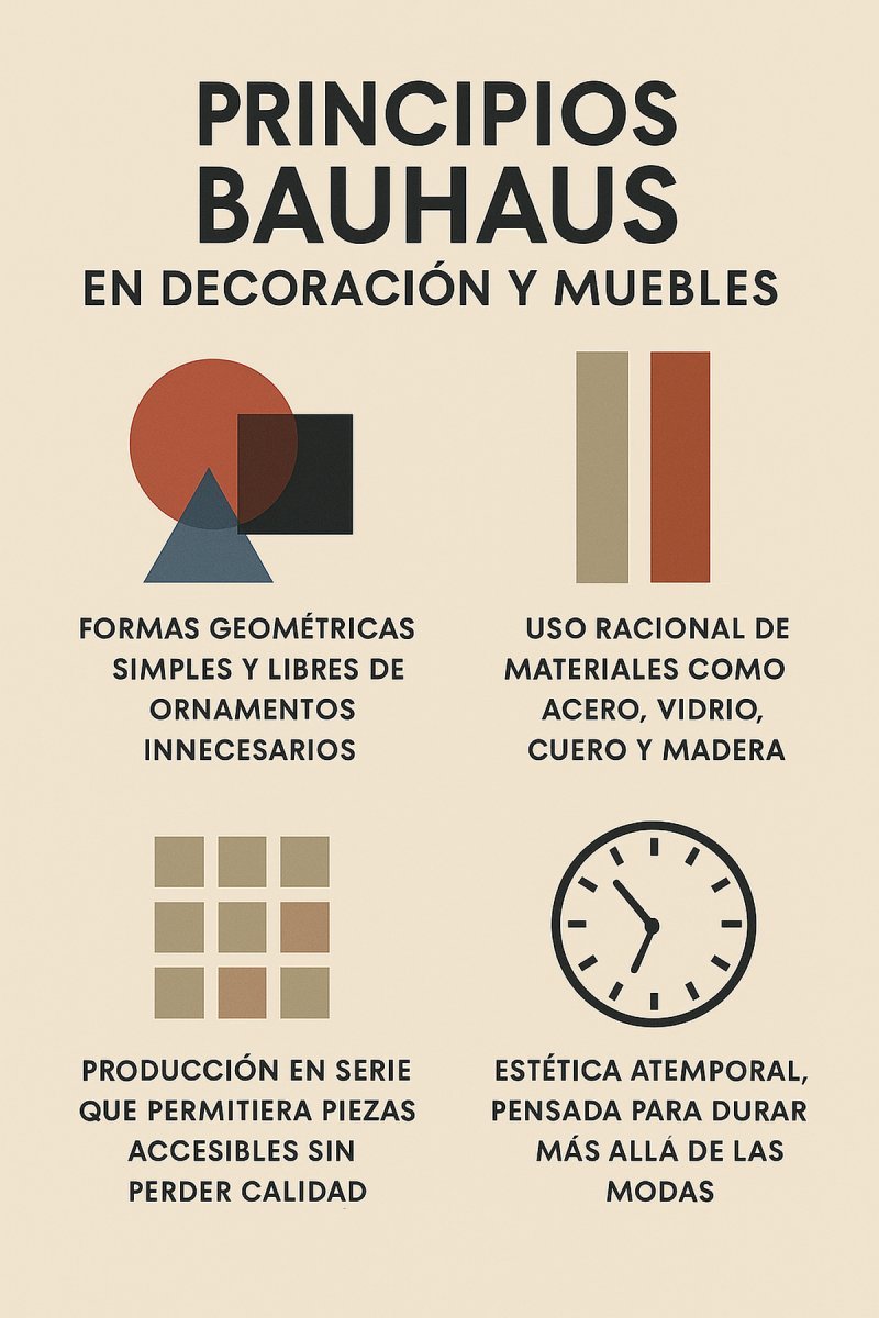 La Bauhaus apostaba por un dise&ntilde;o sobrio y limpio, donde cada objeto deb&iacute;a tener un prop&oacute;sito claro.